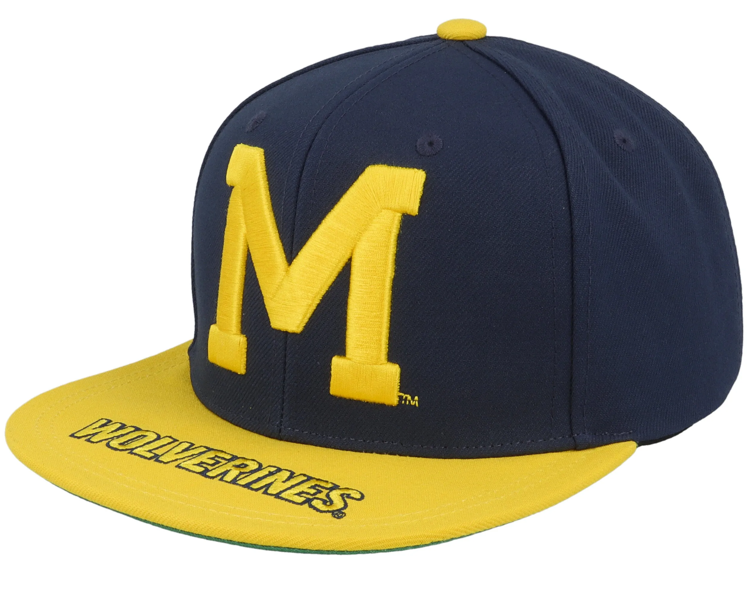 Mitchell & Ness Men's Ncaa Logo Bill Snapback Michigan Snapback Caps sold by Zulily