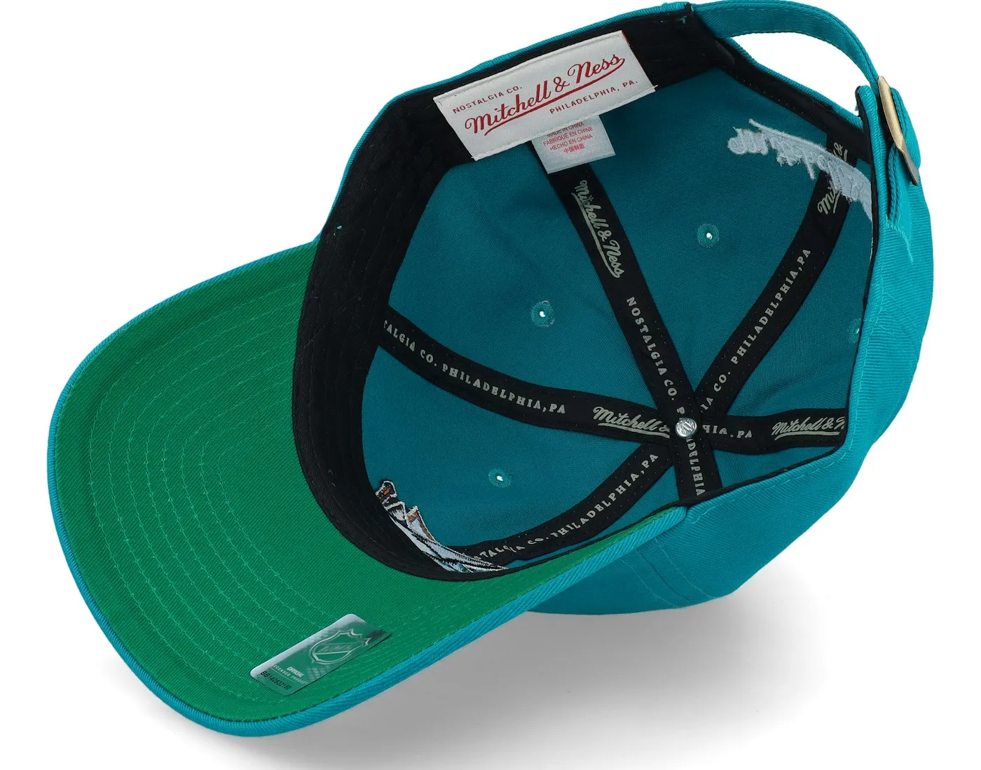 Mitchell & Ness Men's NHL Team Ground 2.0 Dad Strapback Sharks Hats sold by Zulily product image thumbnail 4
