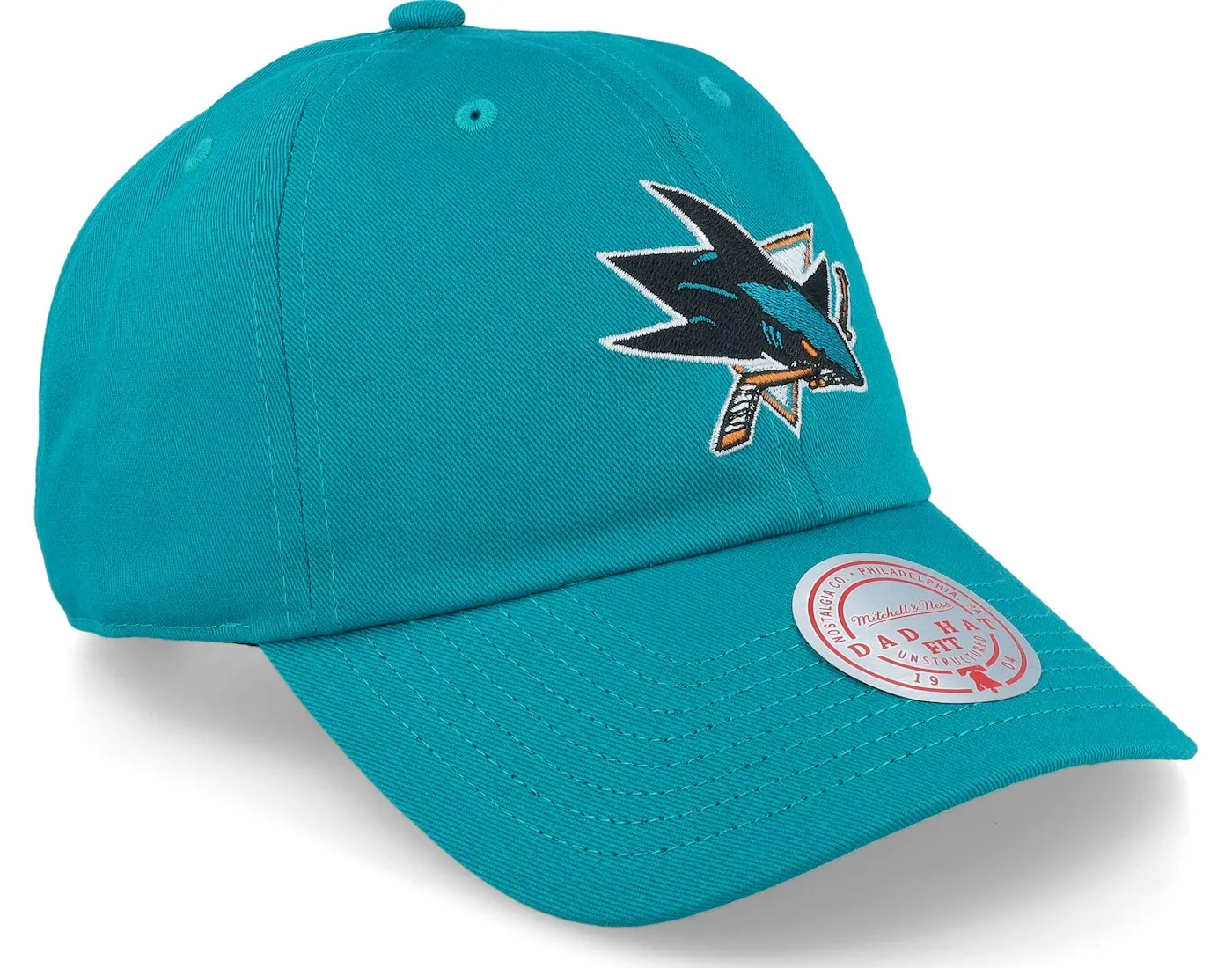 Mitchell & Ness Men's NHL Team Ground 2.0 Dad Strapback Sharks Hats sold by Zulily product image thumbnail 2