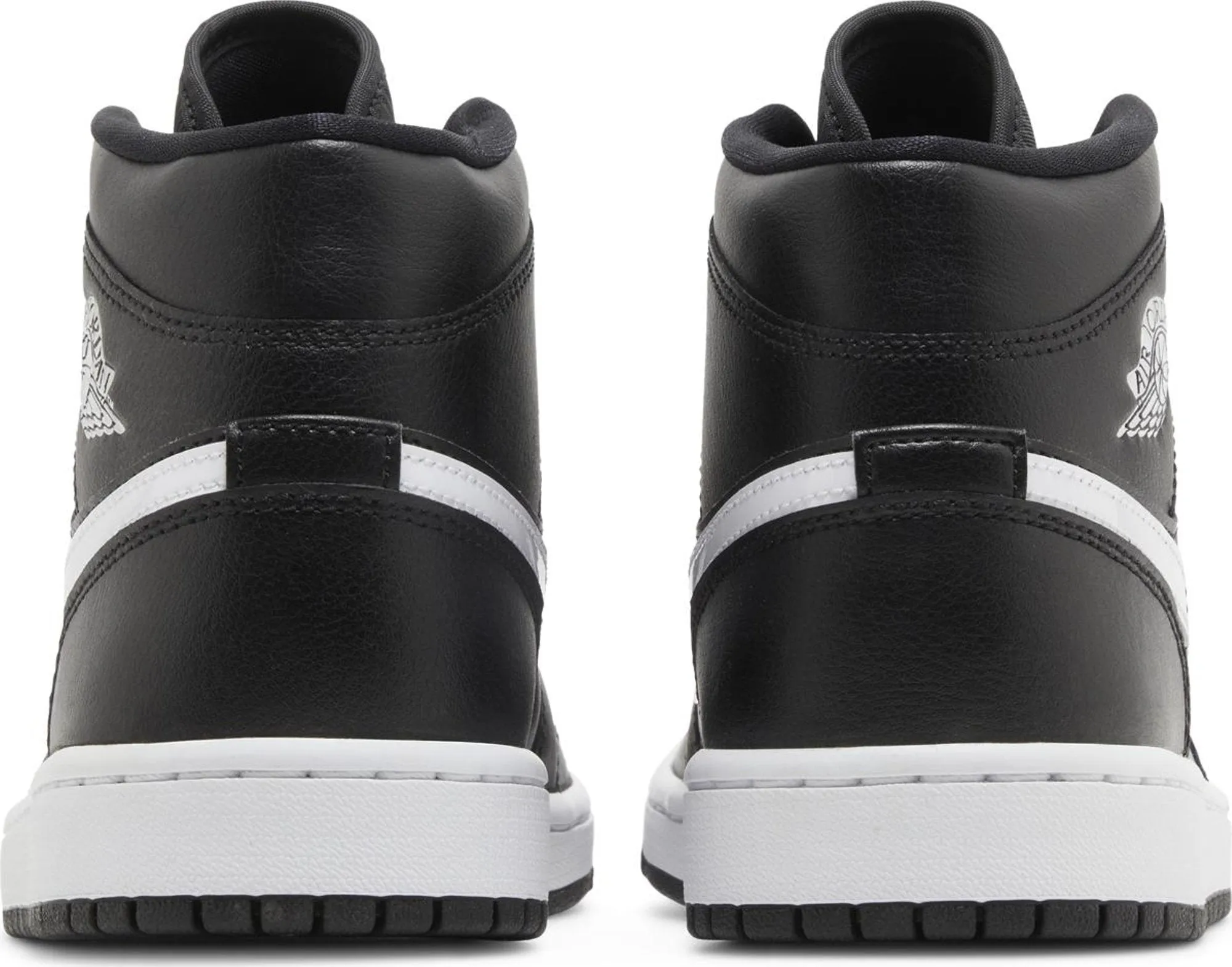 Air Jordan Women's Retro 1 Mid 'Black White' Sneakers sold by Zulily product image thumbnail 4