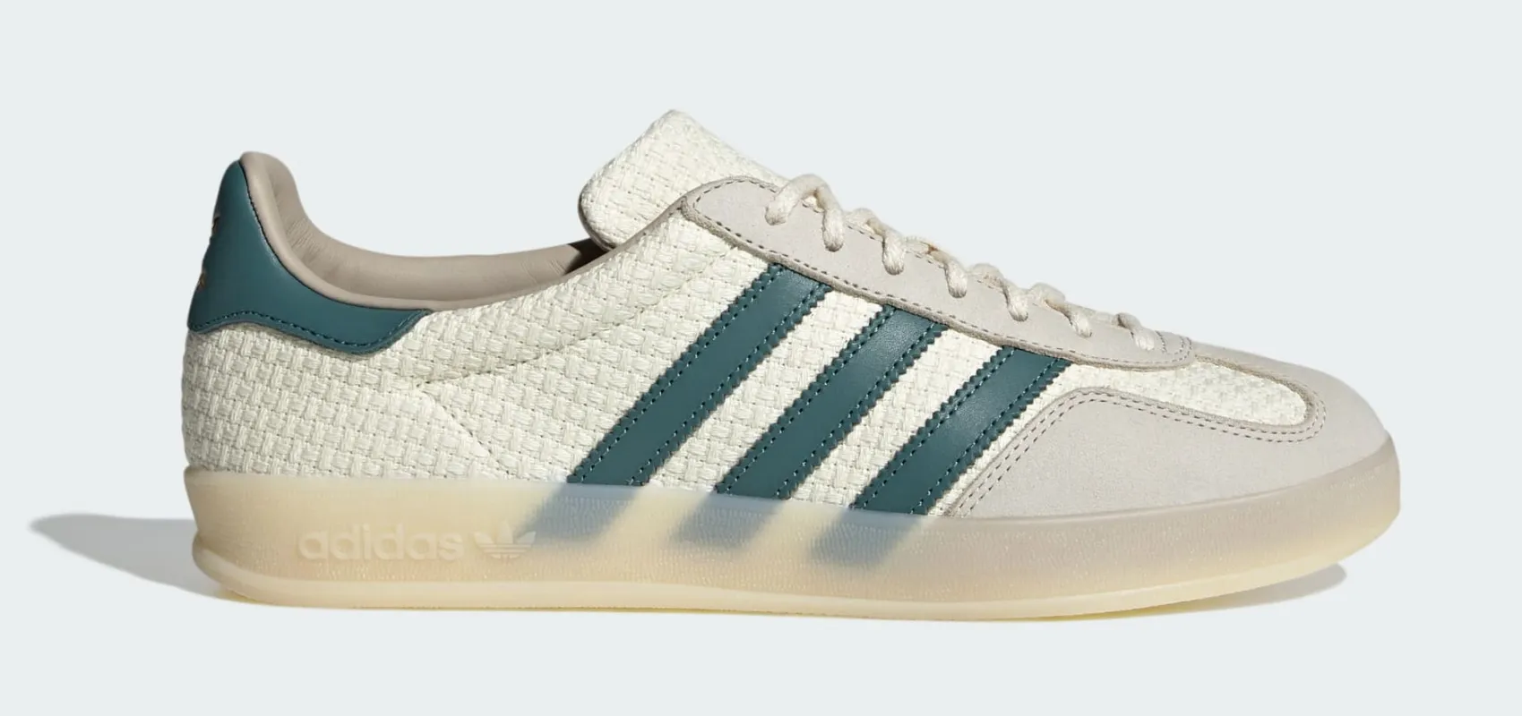 adidas Men's Gazelle Indoor 'Cream White Preloved Teal' made by Adidas