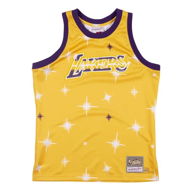 Mitchell & Ness Men's NBA Airbrush Knit Jersey Los Angeles Lakers Jerseys sold by Zulily