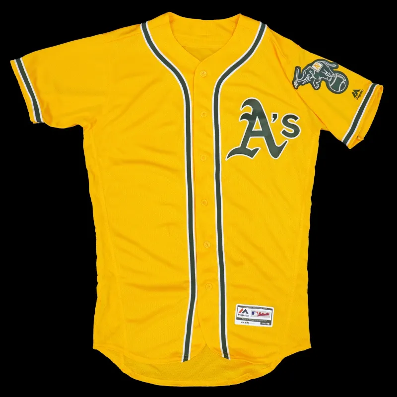 Majestic Men's MLB Oakland Athletics Authentic On Field Flex Base Jersey Alternate sold by Zulily