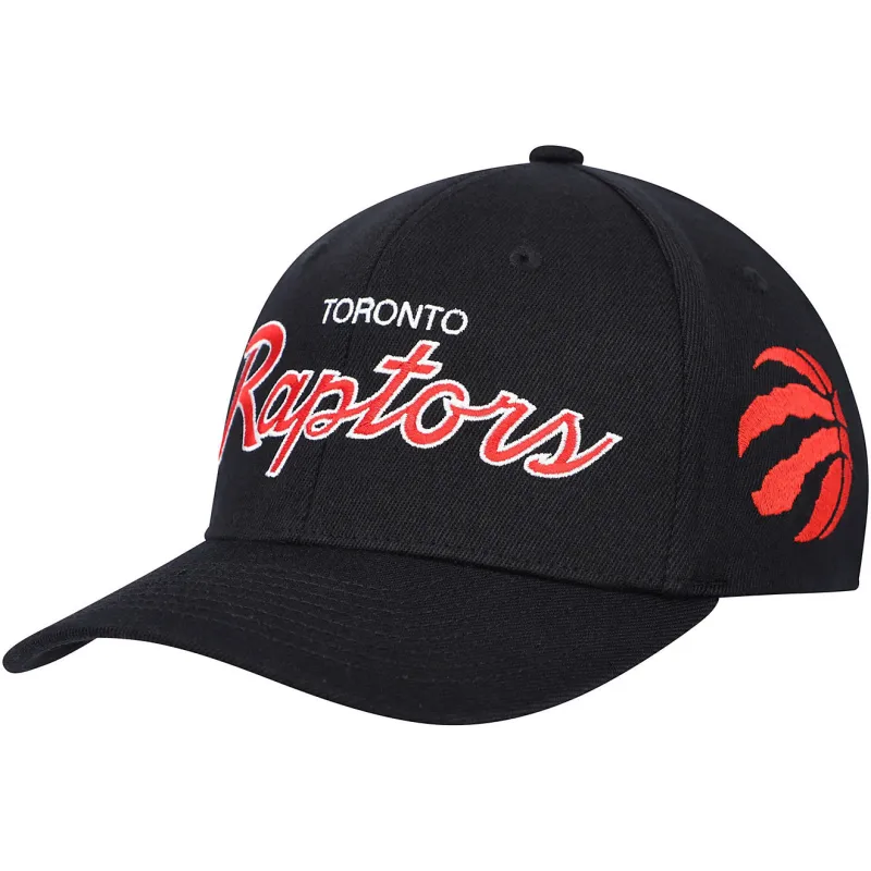 Mitchell & Ness Men's NBA Team Script 2.0 Stretch Snapback Raptors Snapback Caps sold by Zulily