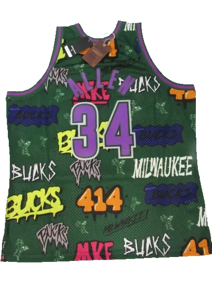Mitchell & Ness Men's Slap Sticker Swingman Jersey Bucks 2000 Ray Allen Jerseys sold by Zulily product image thumbnail 2