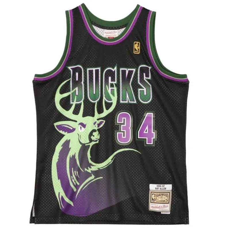Mitchell & Ness Men's NBA Reload Swingman Jersey - Milwaukee Bucks 1996 Ray Allen Jerseys sold by Zulily