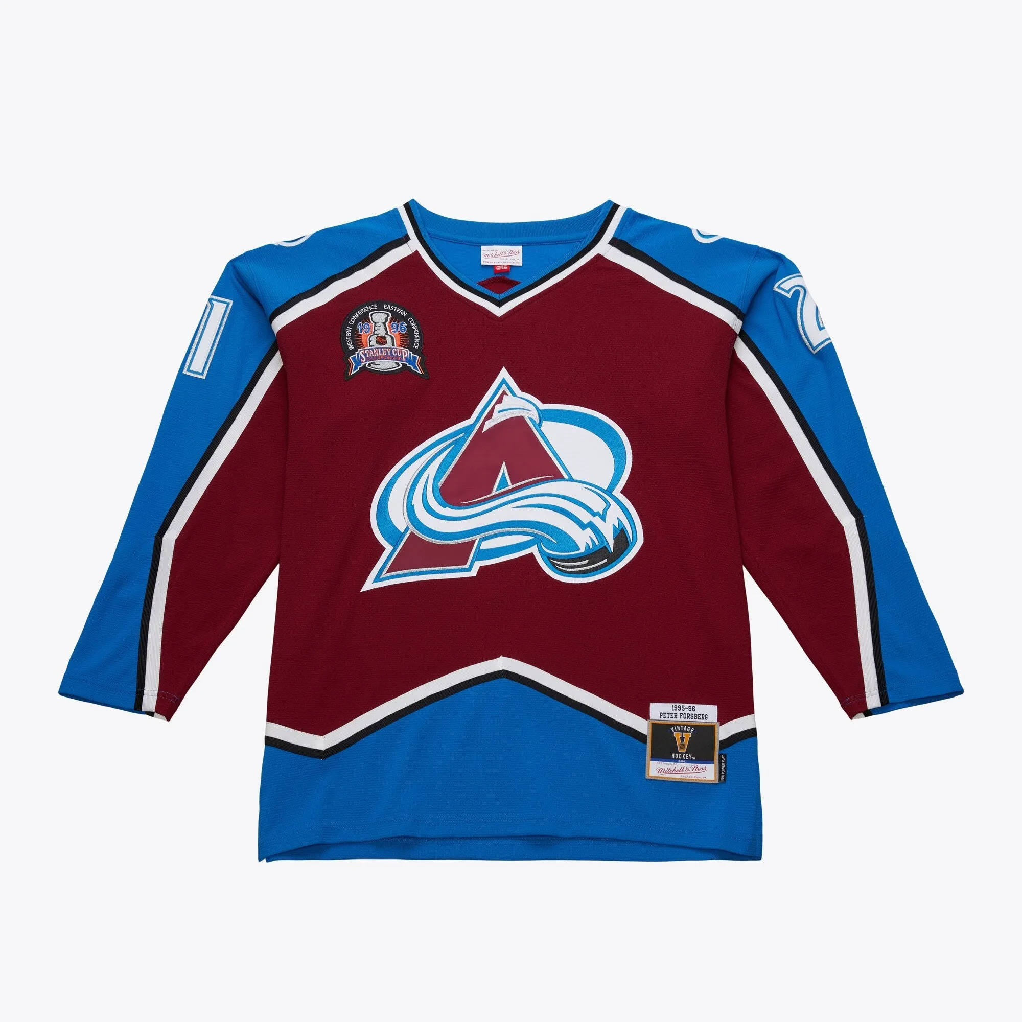 Mitchell & Ness Men's NHL Dark Jersey Avalanche 1995 Peter Forsberg Jerseys sold by Zulily