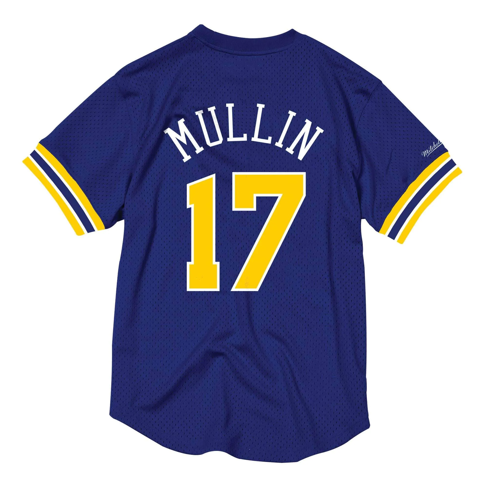 Mitchell & Ness Men's NBA Name & Number Mesh Crewneck Warriors Chris Mullin Jerseys sold by Zulily product image thumbnail 2
