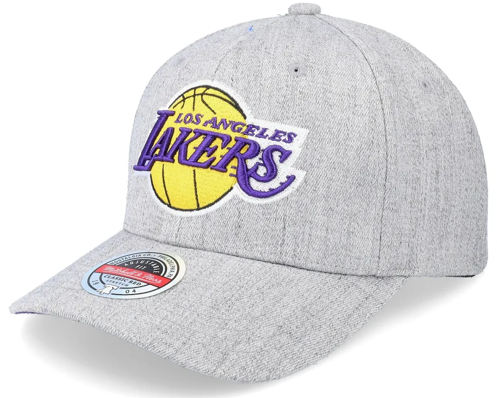 Mitchell & Ness Men's NBA Team Heather 2.0 Stretch Snapback Lakers Snapback Caps made by Mitchell & Ness