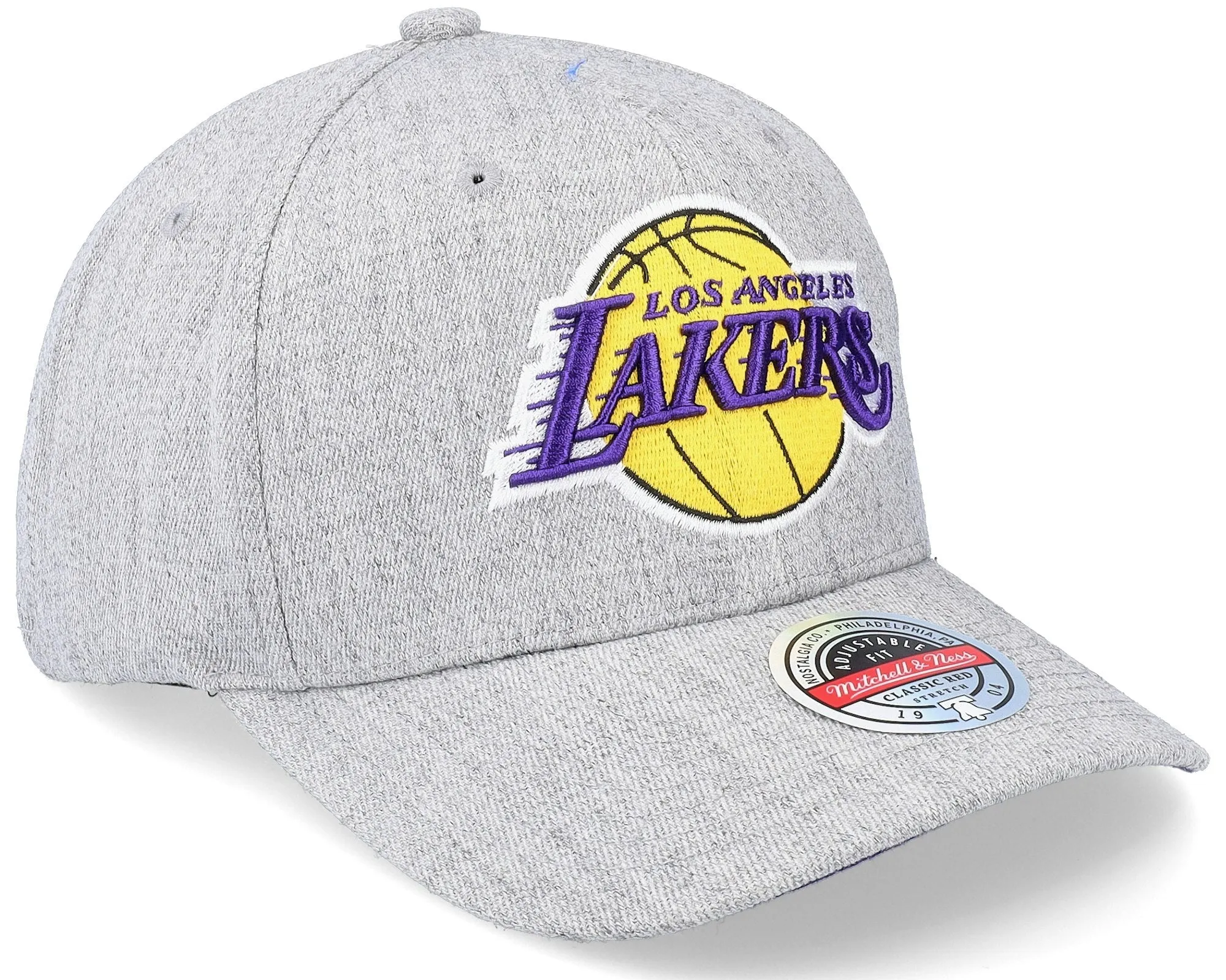 Mitchell & Ness Men's NBA Team Heather 2.0 Stretch Snapback Lakers Snapback Caps sold by Zulily product image thumbnail 2