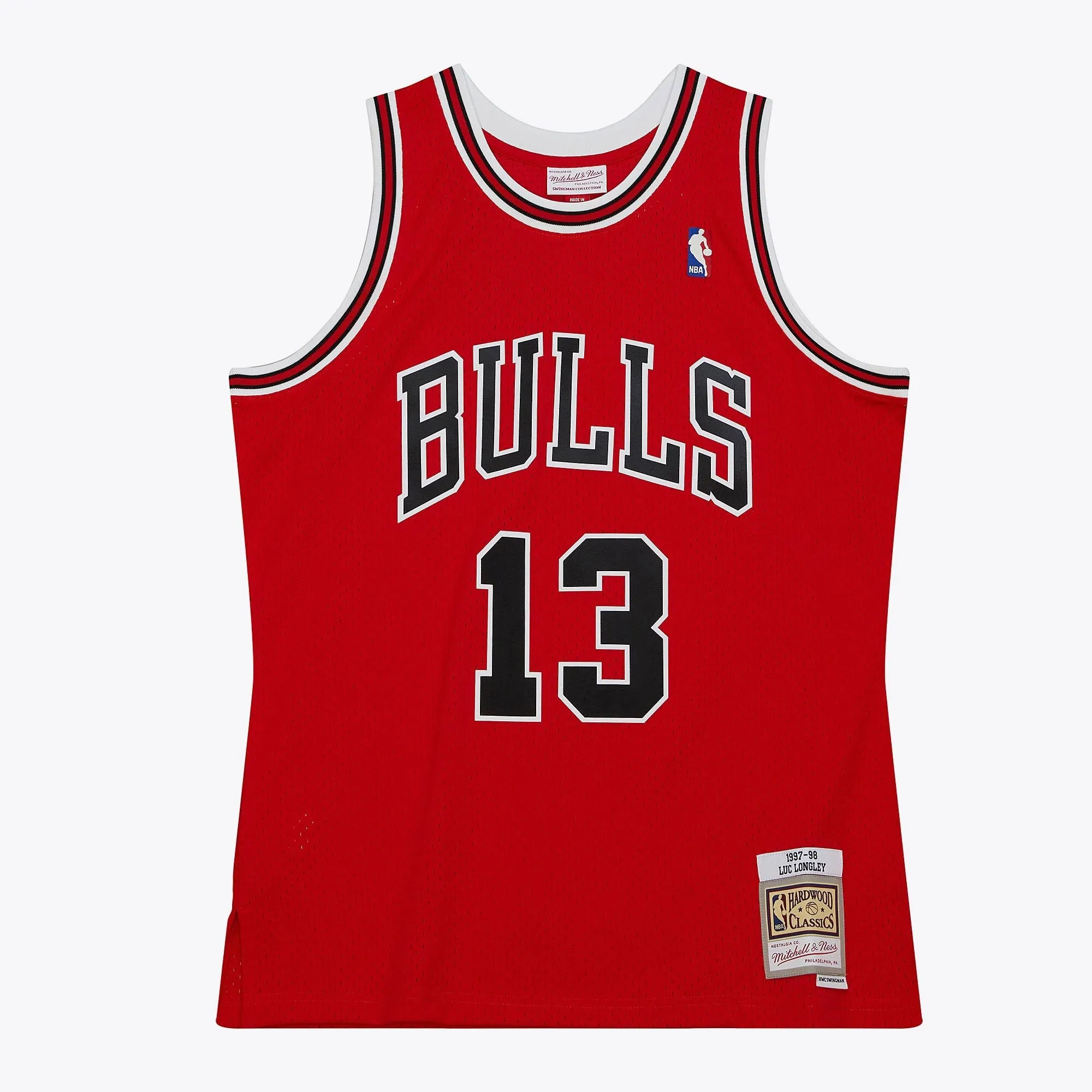 Mitchell & Ness Men's NBA Dark Road Jersey Bulls 1997 Luc Longley Jerseys sold by Zulily