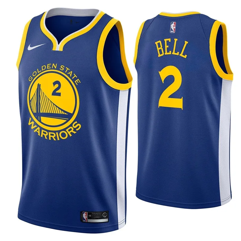 Nike Men's NBA Gs Warriors Jordan Bell Icon Swingman Jersey Jerseys sold by Zulily