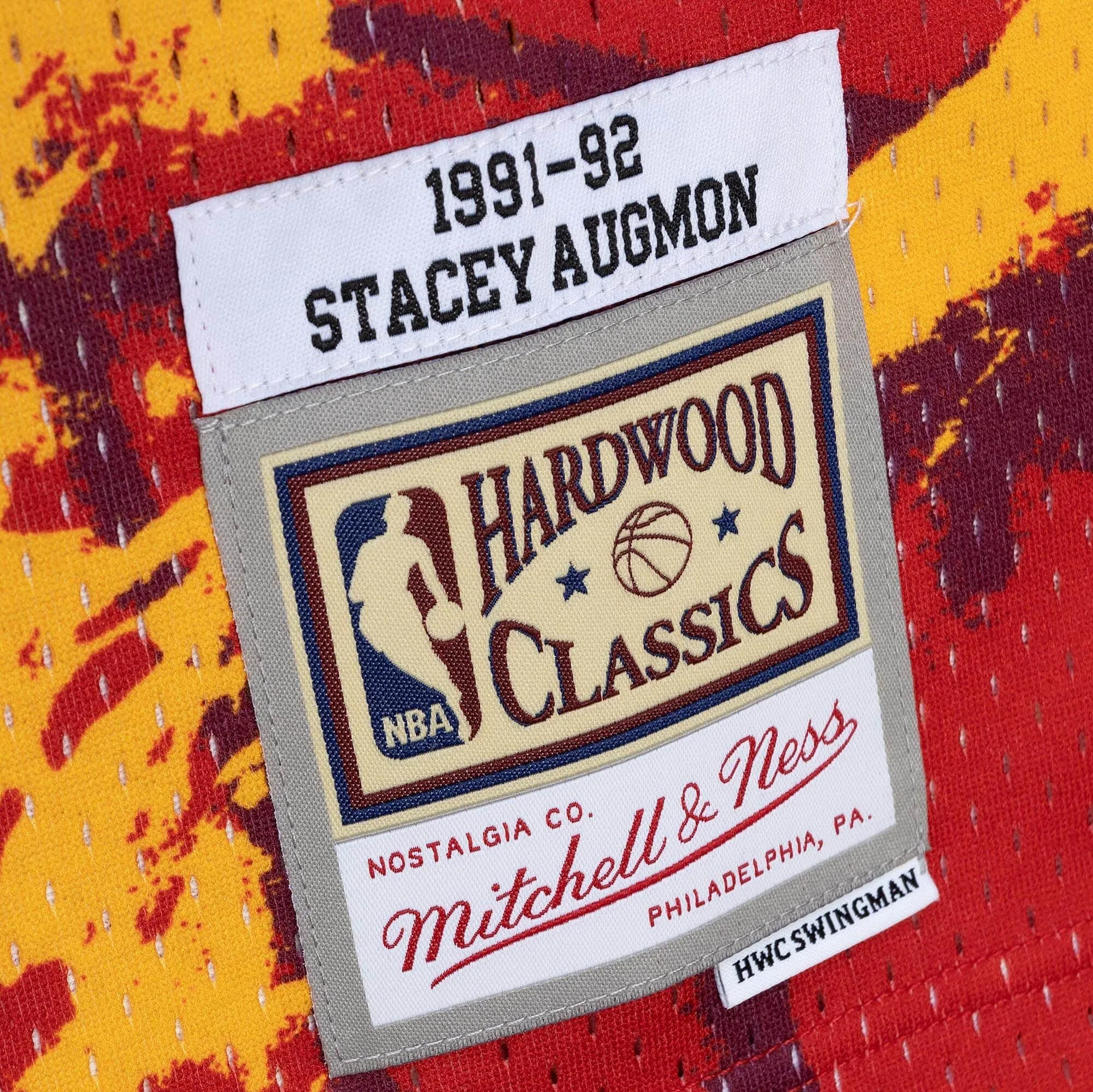 Mitchell & Ness NBA Team Marble Swingman Jersey Atlanta Hawks 1991 Stacey Augmon sold by Zulily product image thumbnail 4
