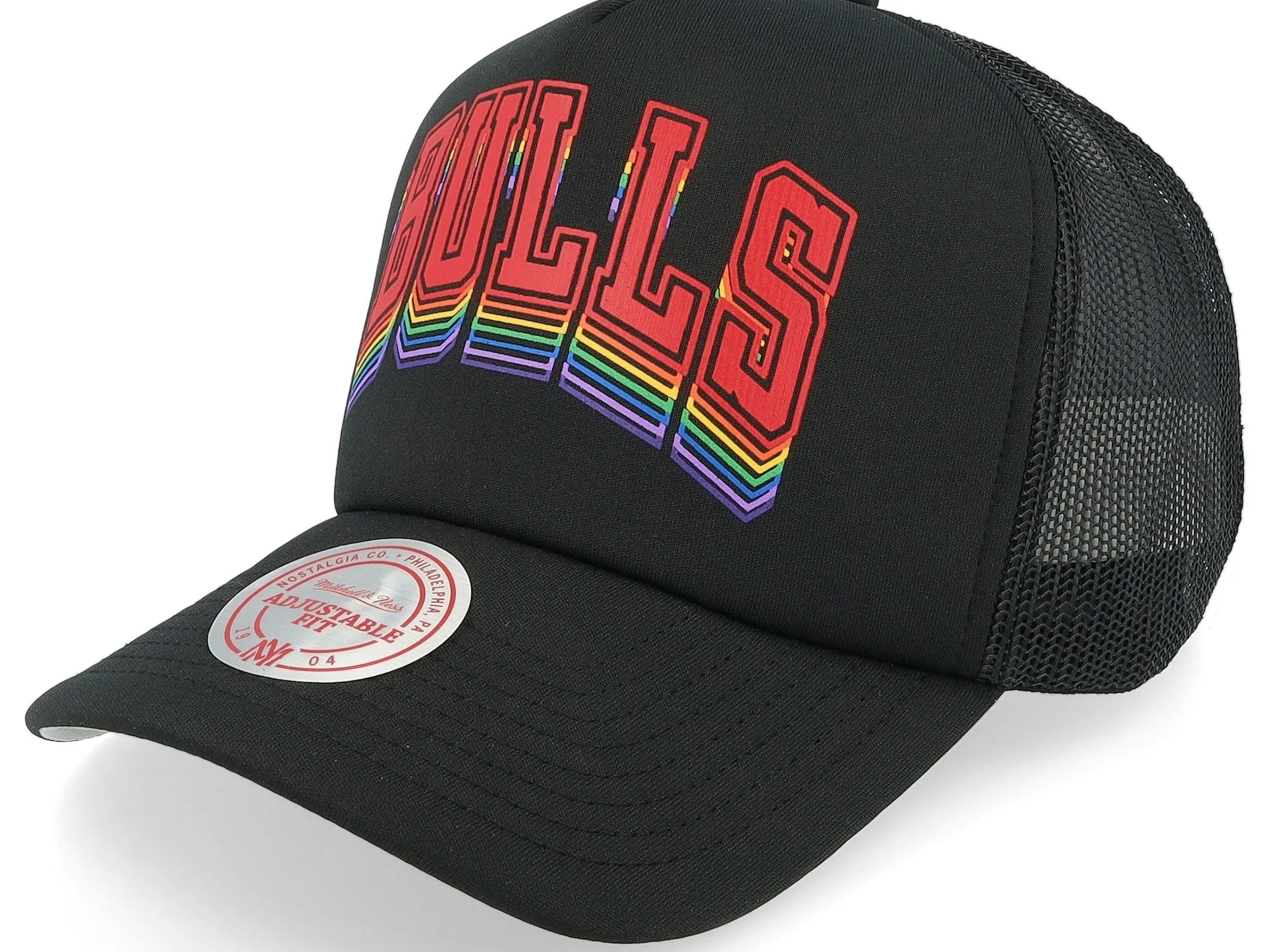 Mitchell & Ness Men's NBA Roygbiv Trucker Bulls Hats sold by Zulily