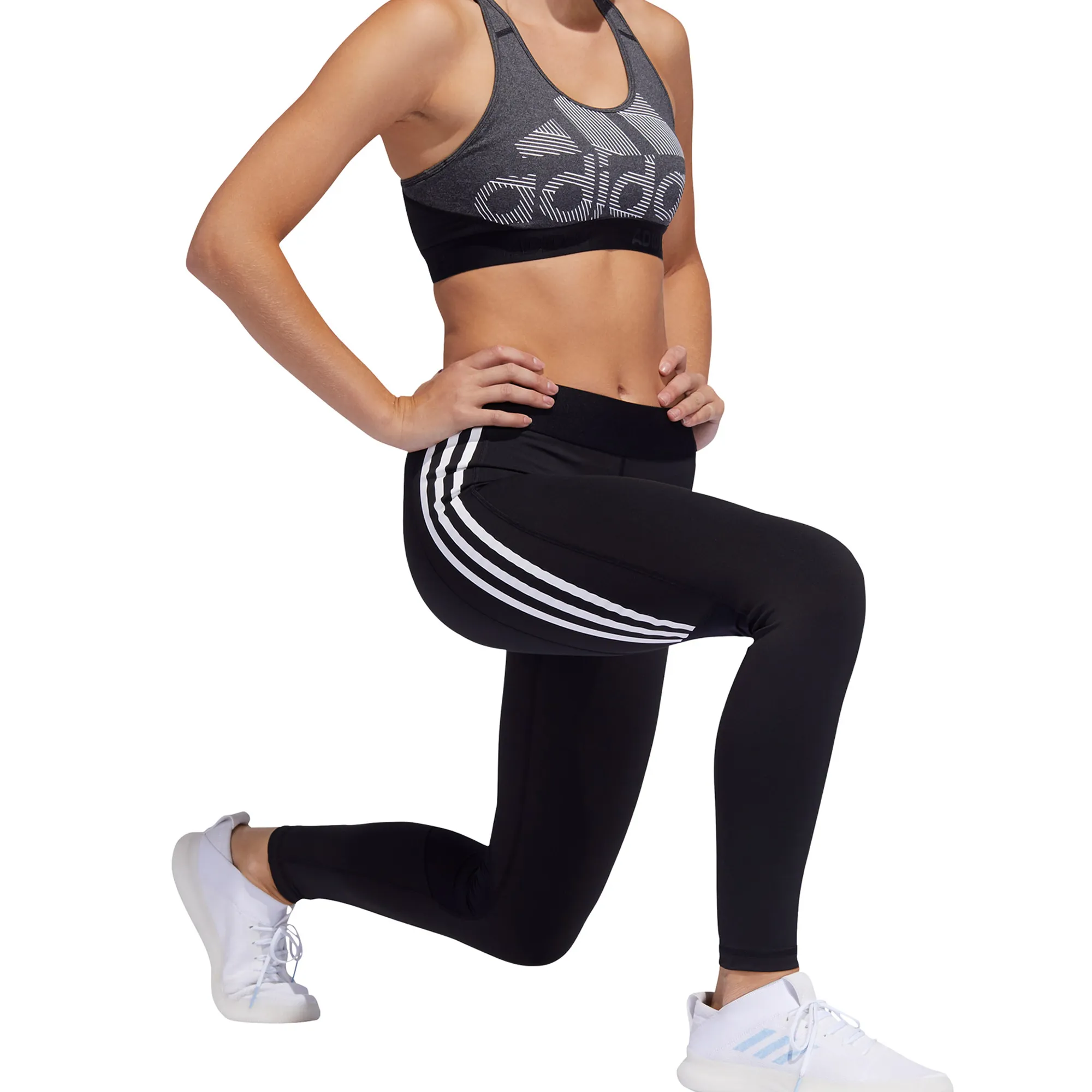 adidas Women's Alphaskin 3-Stripes Long Tights sold by Zulily product image thumbnail 4