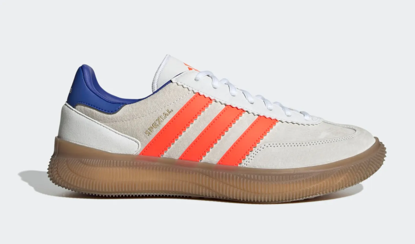 adidas Men's Handball Spezial Pro 'White Solar Red Sonic Ink' Sneakers sold by Zulily