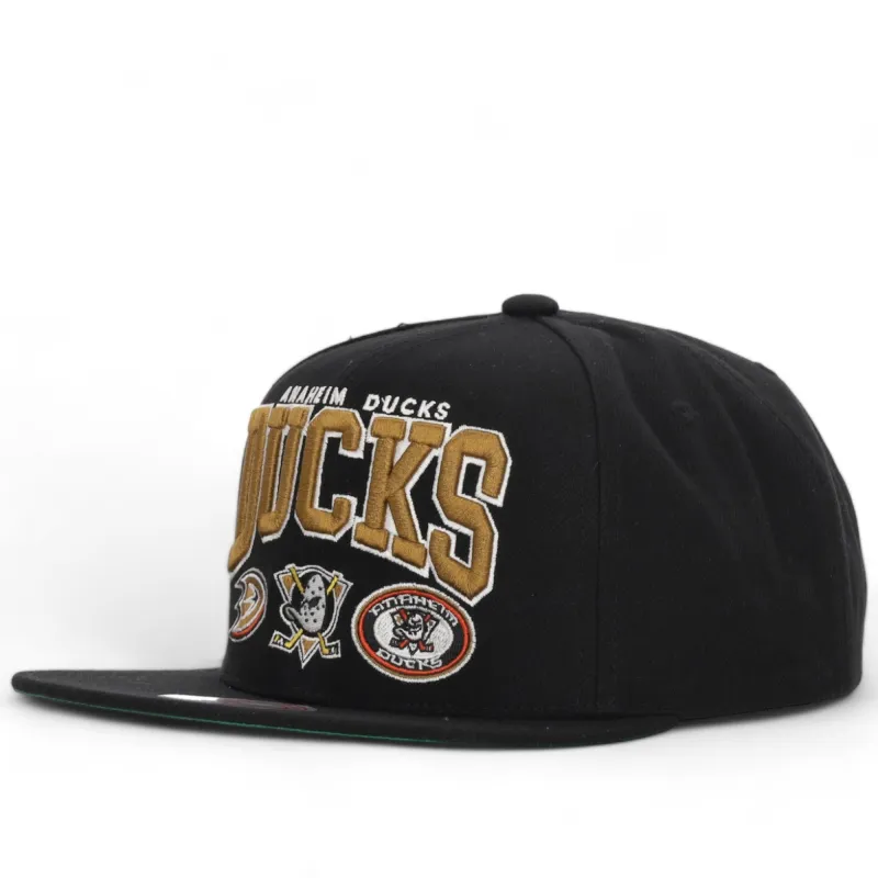 Mitchell & Ness Men's NHL Champ Stack Snapback Ducks Snapback Caps made by Mitchell & Ness