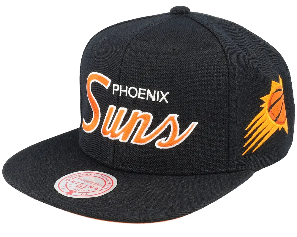 Mitchell & Ness Men's NBA Team Script 2.0 Snapback Suns Snapback Caps made by Mitchell & Ness