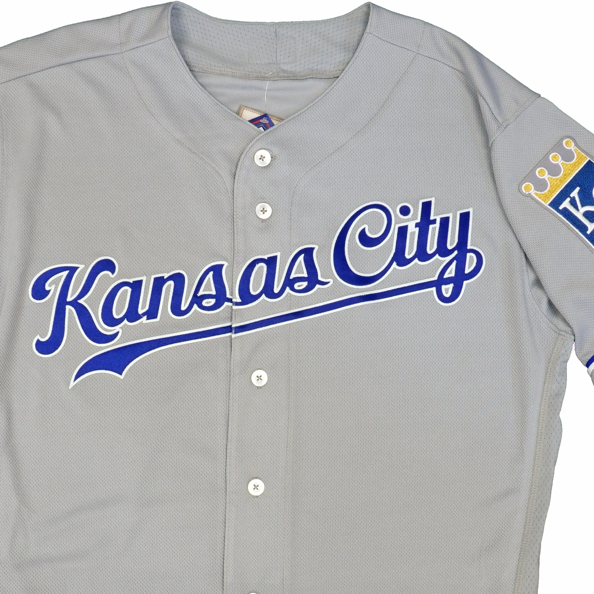 Majestic Men's MLB Kansas City Royals Authentic On Field Flex Base Jersey Gray sold by Zulily product image thumbnail 2