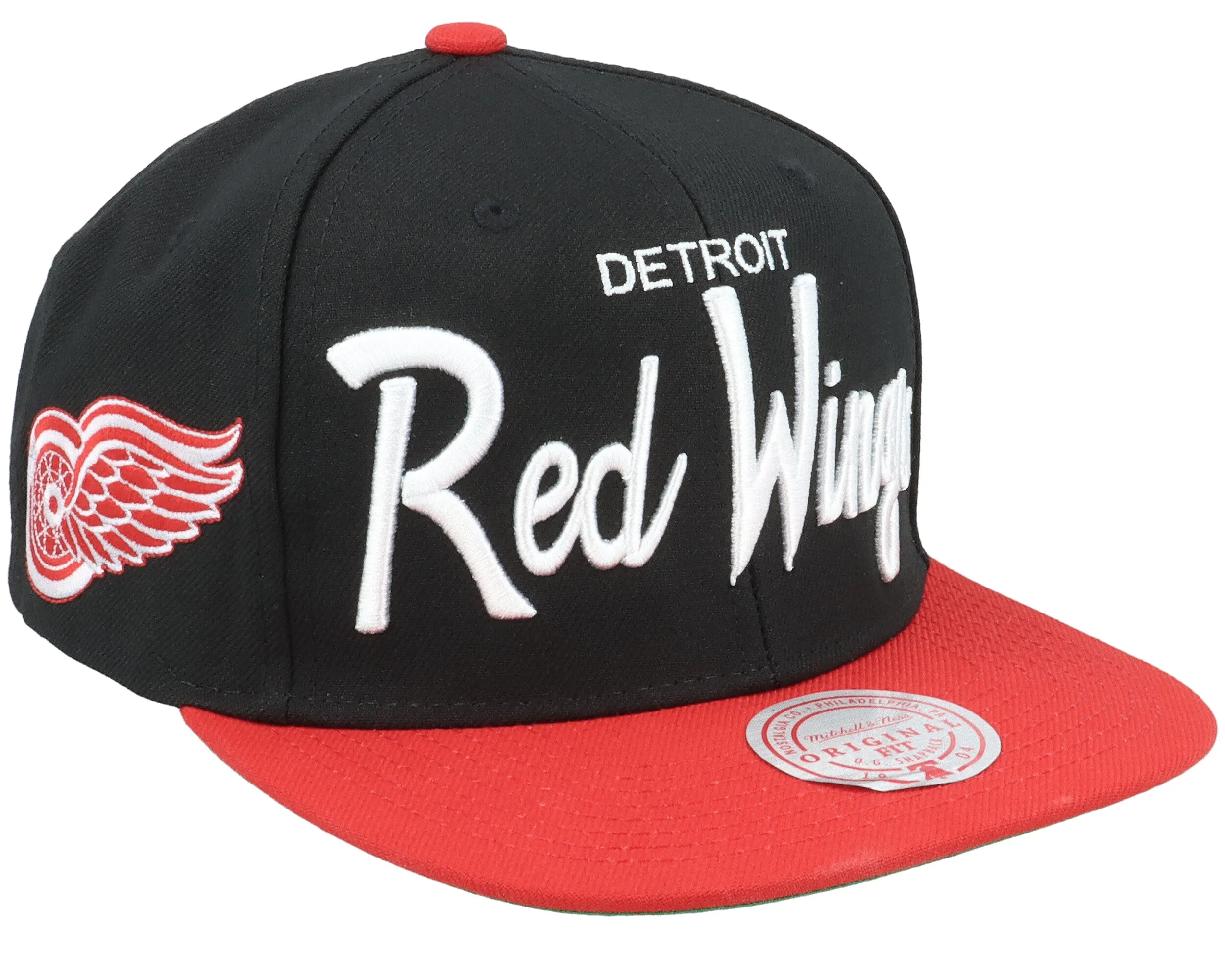 Mitchell & Ness Men's NHL Vintage Script Snapback Red Wings Snapback Caps sold by Zulily