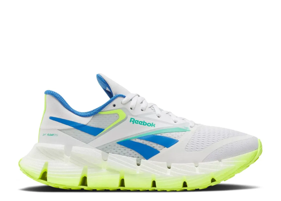 Reebok Men's Floatzig 1 'White Digital Lime Blue' Sneakers sold by Zulily
