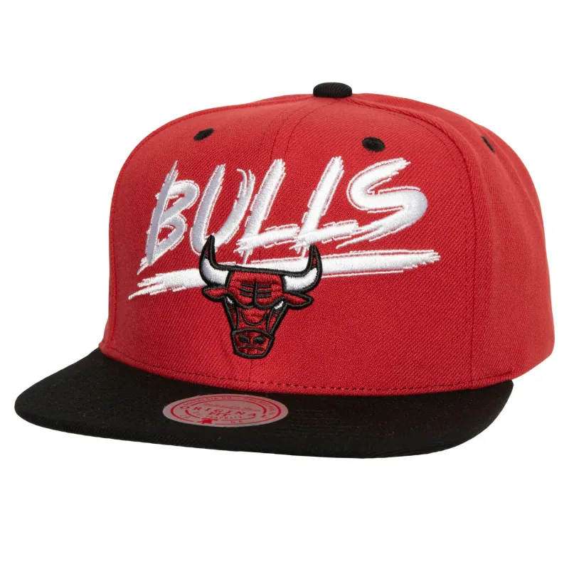 Mitchell & Ness Men's NBA Transcript Snapback Bulls made by Mitchell & Ness