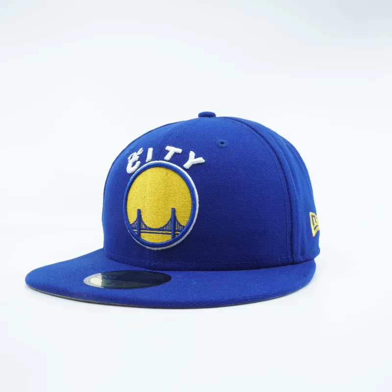 New Era Men's NBA Gs Warriors The City Team Superb 5950 Fitted Hats made by New Era