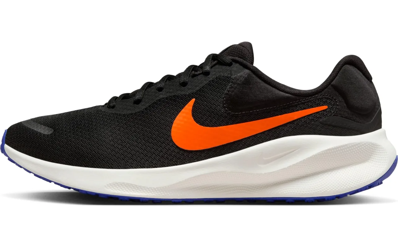Nike Men's Revolution 7 'Black Astronomy Blue Sail Hyper Crimson' Sneakers made by Nike