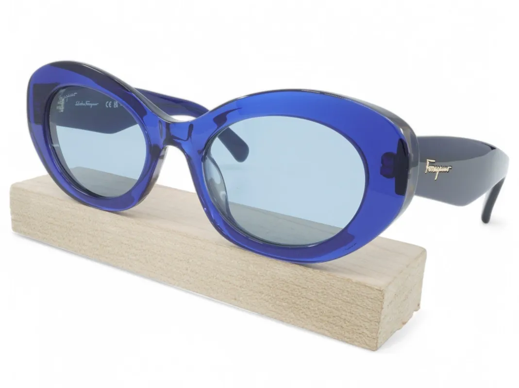 Salvatore Ferragamo Oval Sunglasses made by Salvatore Ferragamo
