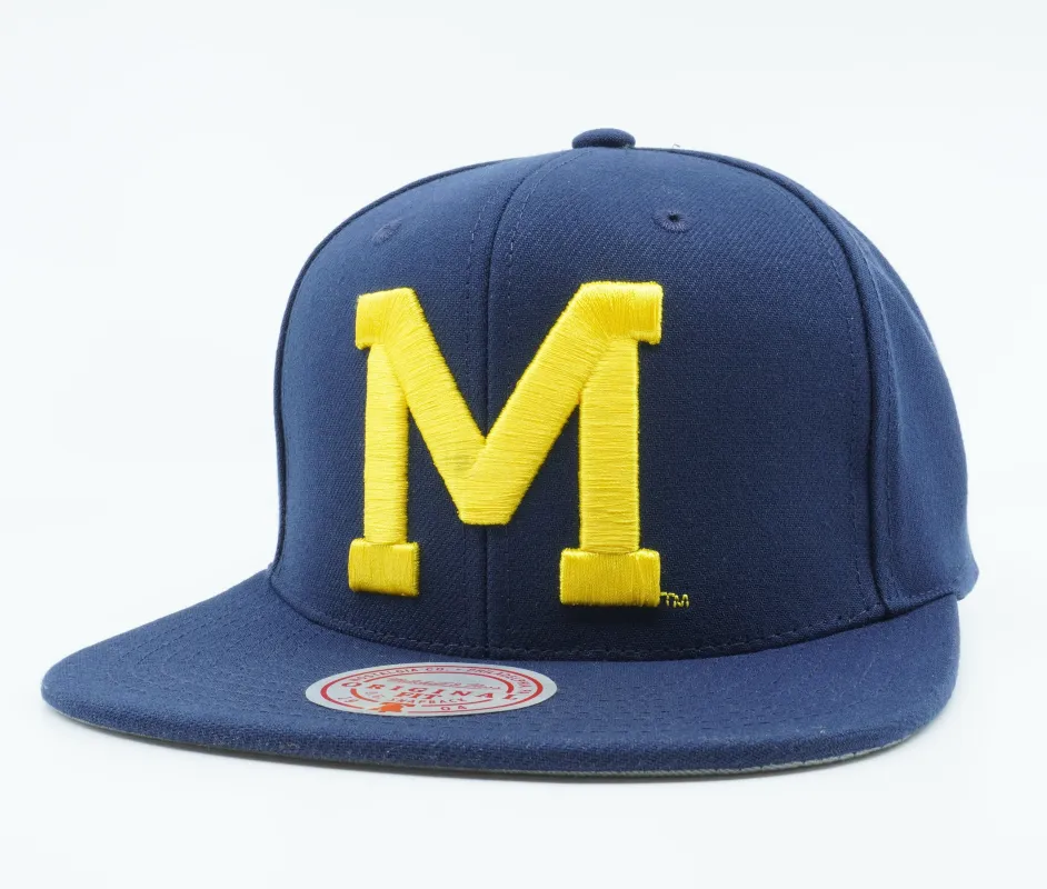 Mitchell & Ness Men's Ncaa Michigan Wolverines Core Side Snapback sold by Zulily
