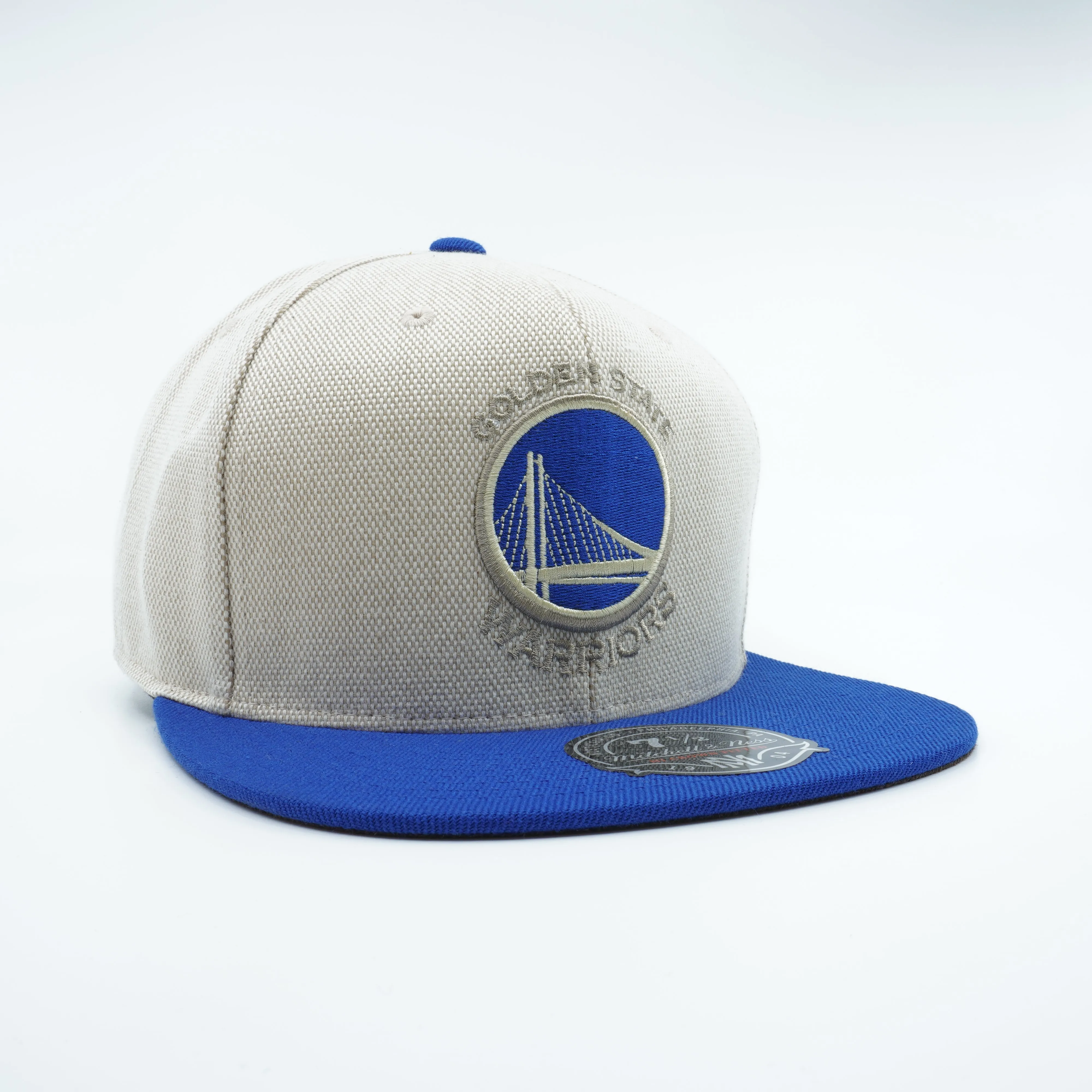 Mitchell & Ness Men's NBA Golden State Warriors Off White Cream Oxford Fitted Fitted Caps sold by Zulily product image thumbnail 3