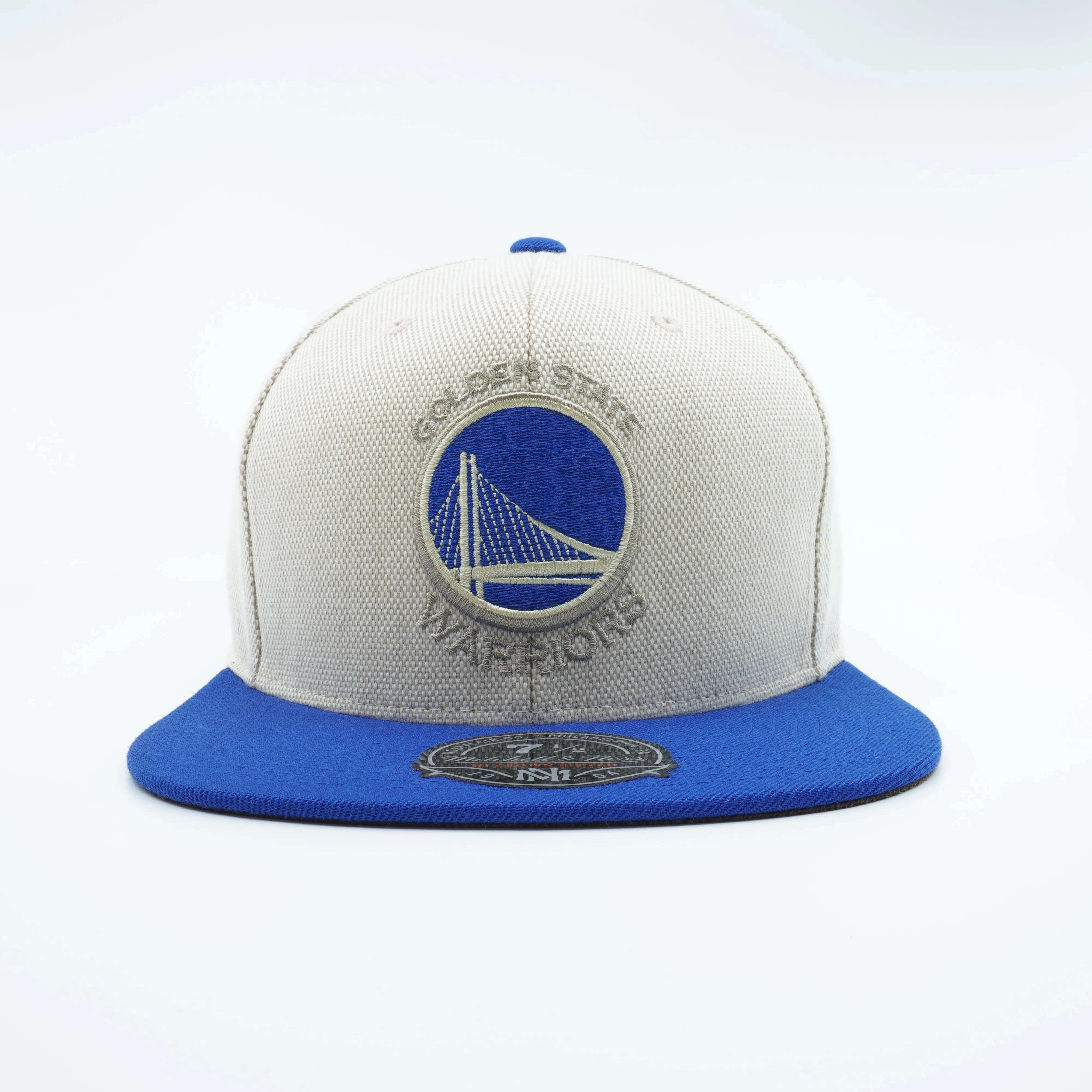 Mitchell & Ness Men's NBA Golden State Warriors Off White Cream Oxford Fitted Fitted Caps sold by Zulily product image thumbnail 2