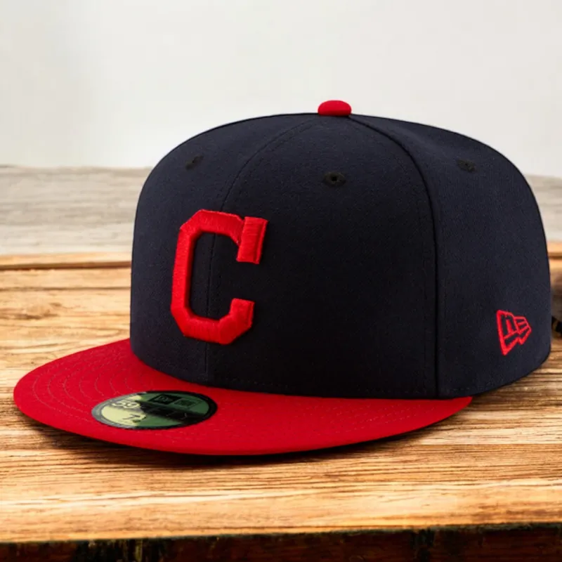 New Era Men's MLB 59Fifty Authentic Fitted Cap Indians sold by Zulily