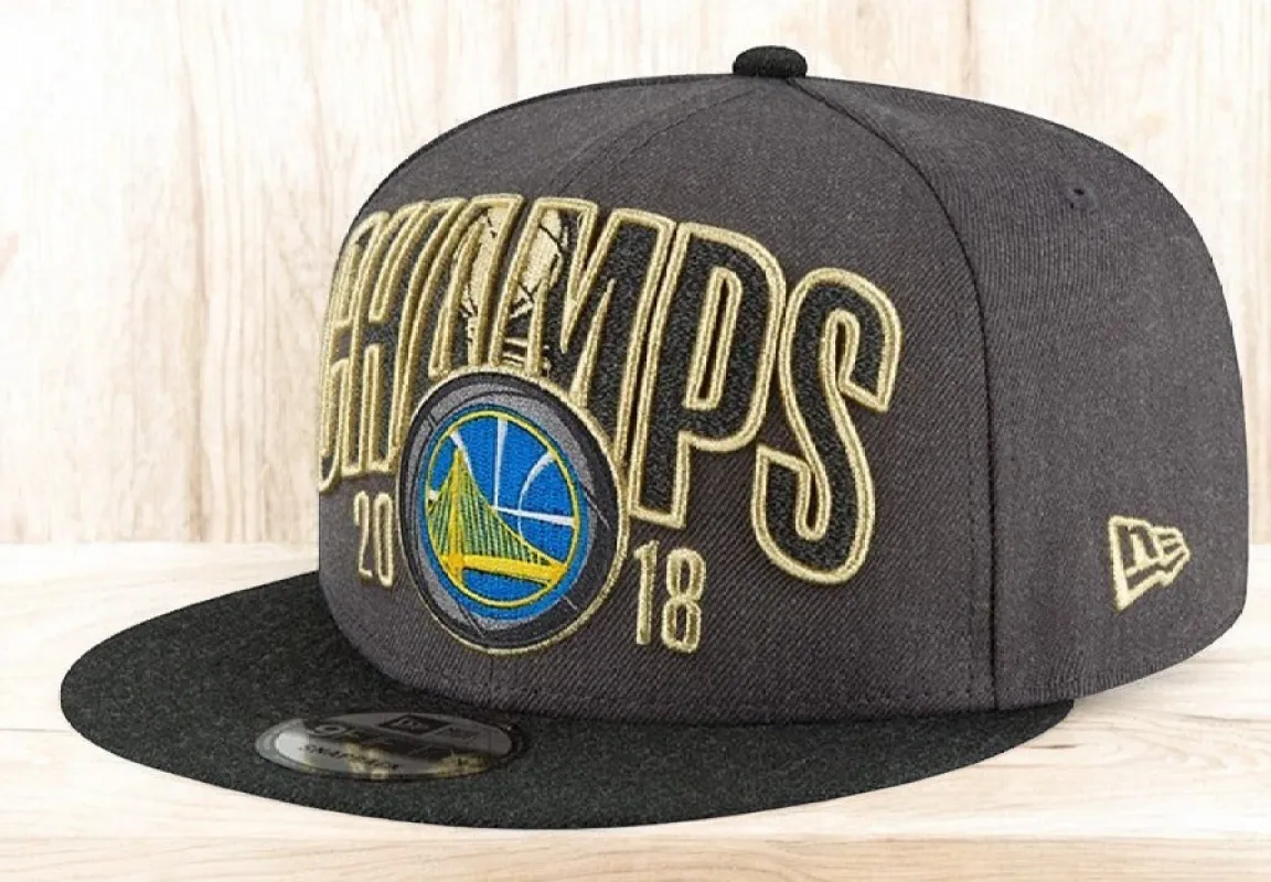 New Era Men's NBA Gs Warriors 950 Snapback '2018 Finals Locker Room ' Hats made by New Era