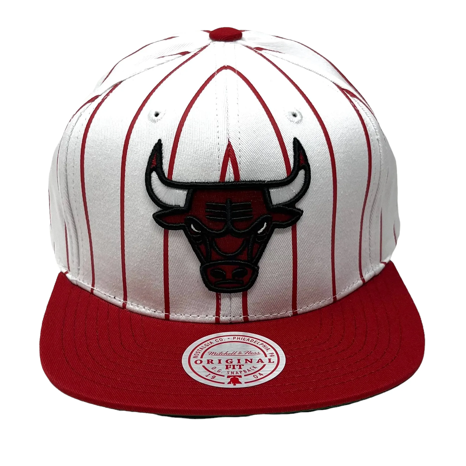 Mitchell & Ness Men's NBA Retro Pinstripe Snapback Bulls White sold by Zulily product image thumbnail 2