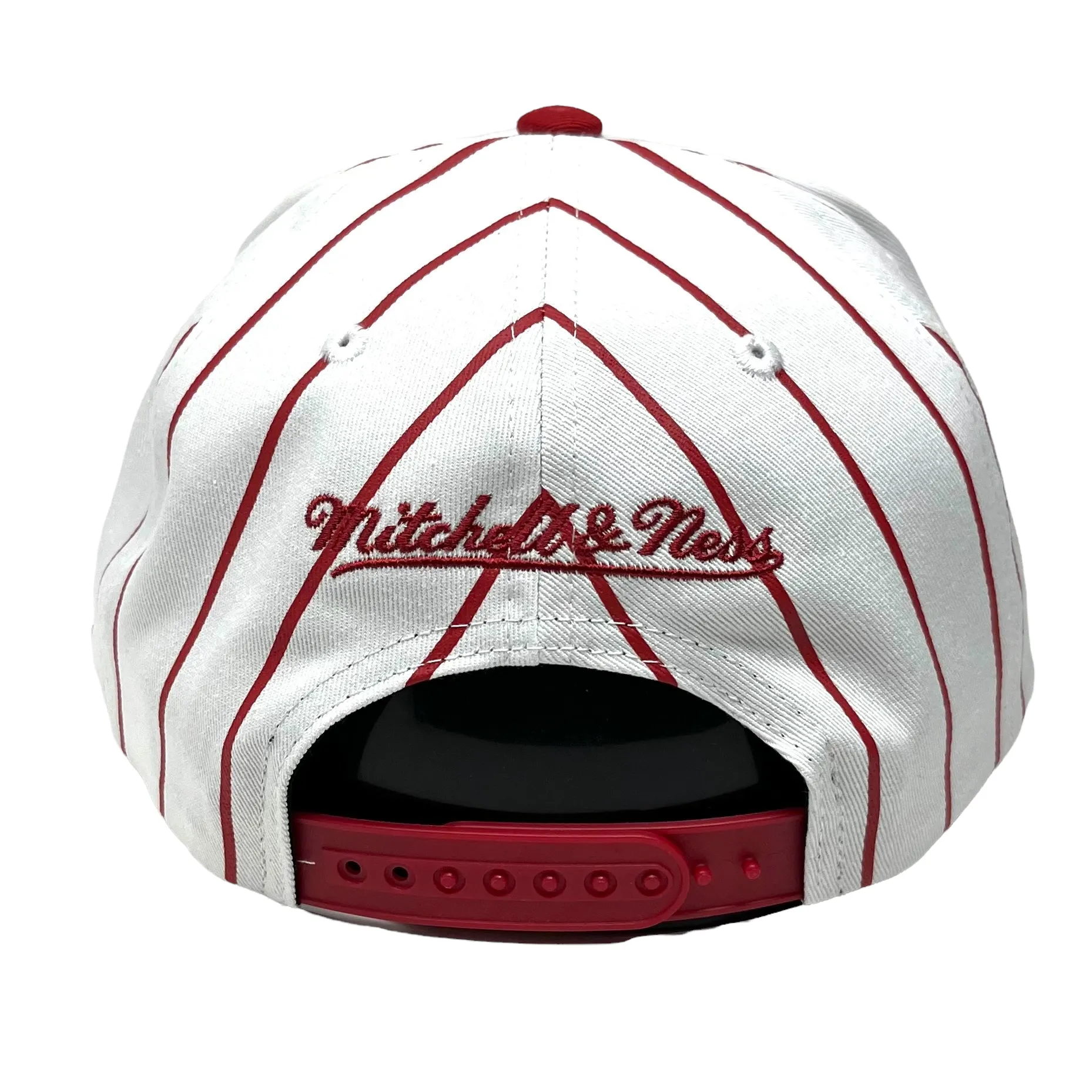 Mitchell & Ness Men's NBA Retro Pinstripe Snapback Bulls White sold by Zulily product image thumbnail 4