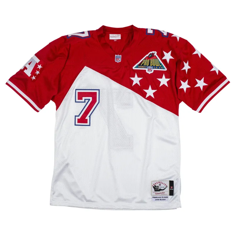 Mitchell & Ness Men's NFL Afc Pro Bowl Authentic Jersey 94-95 John Elway Jerseys made by Mitchell & Ness
