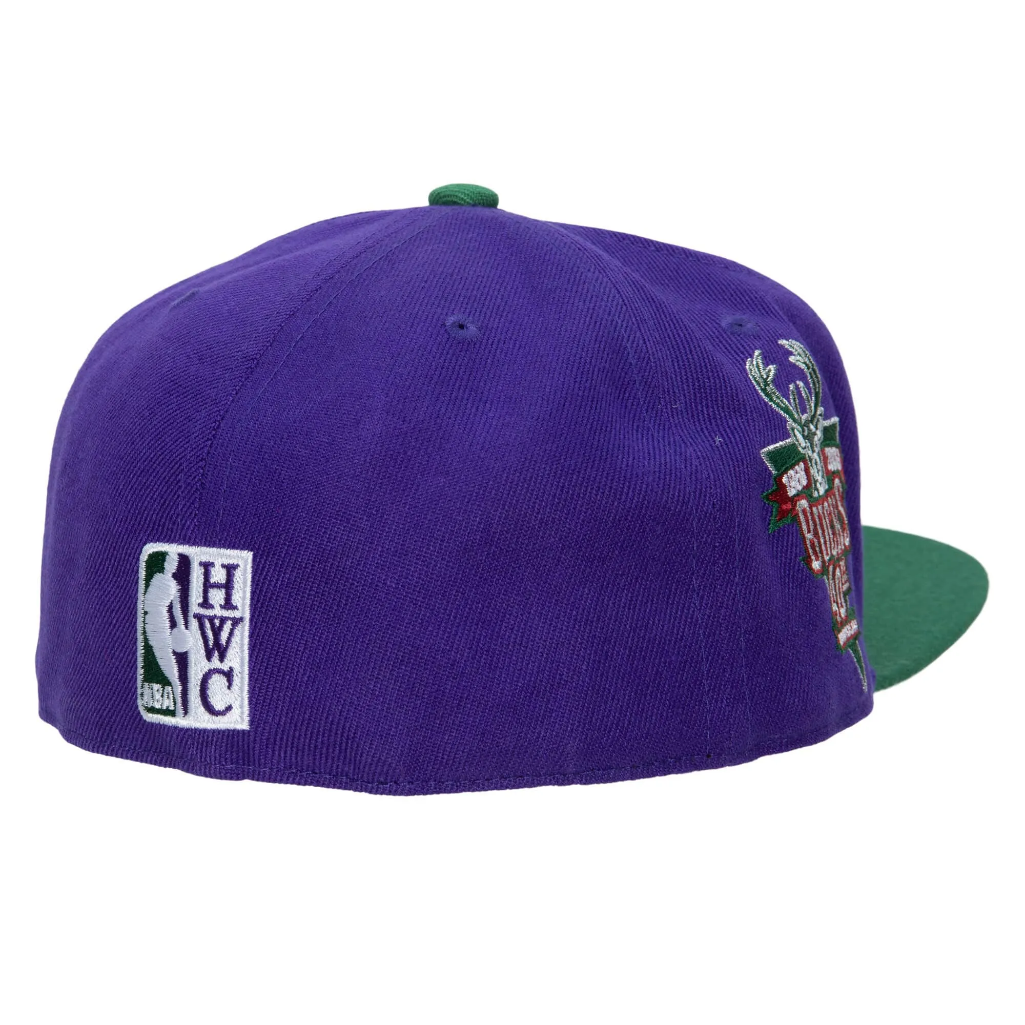 Mitchell & Ness Men's NBA Milwaukee Bucks Team Side Fitted Fitted Caps sold by Zulily product image thumbnail 2
