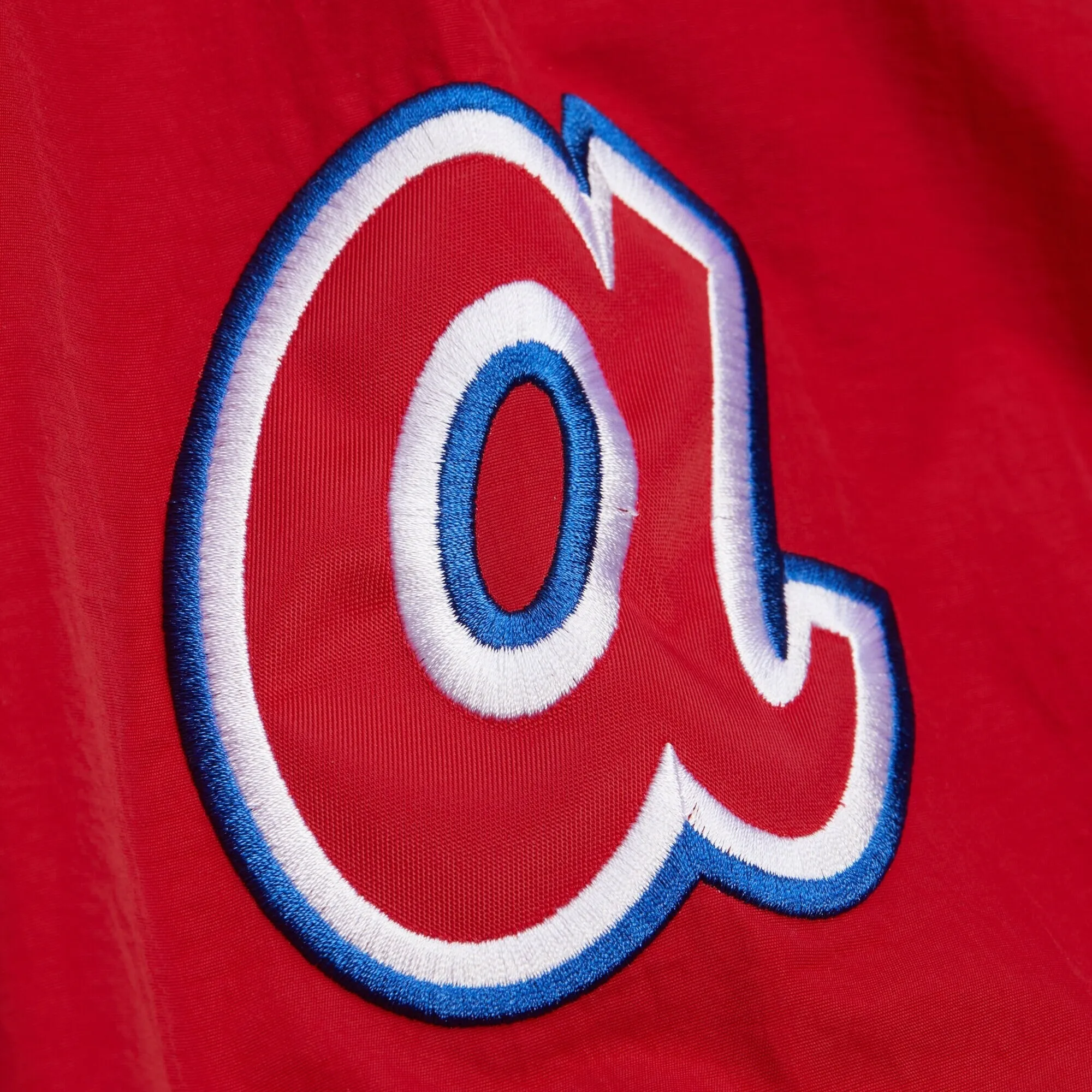 Mitchell & Ness Men's MLB Nylon Pullover Jacket Vintage Logo Braves Pullovers sold by Zulily product image thumbnail 4