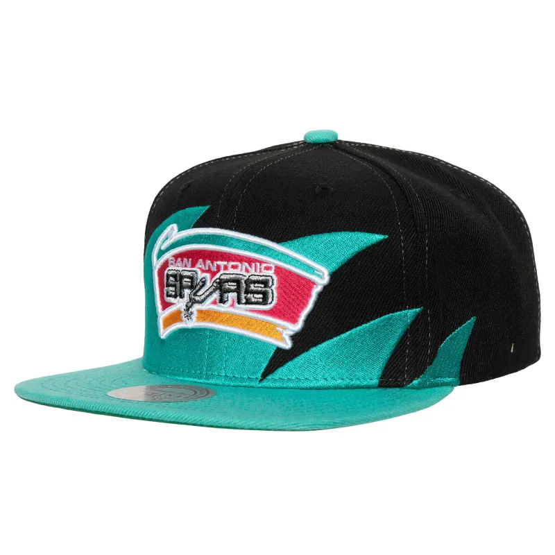 Mitchell & Ness Men's NBA San Antonio Spurs Sharktooth Snapback made by Mitchell & Ness