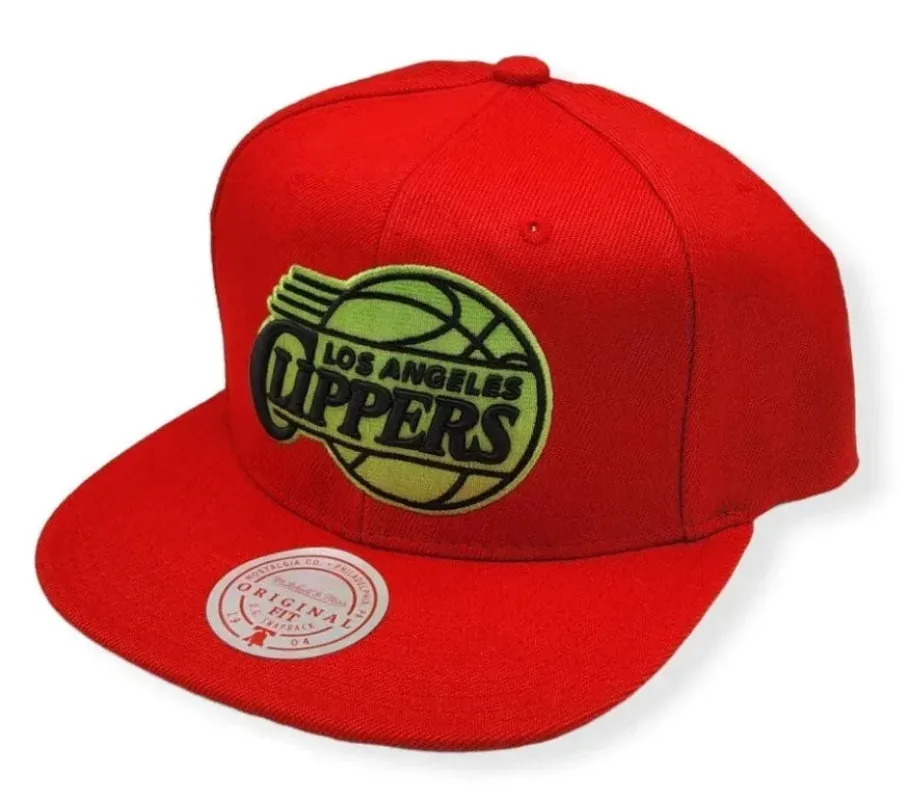 Mitchell & Ness Men's NBA Reverse Candy Apple Snapback Hwc Clippers Snapback Caps made by Mitchell & Ness
