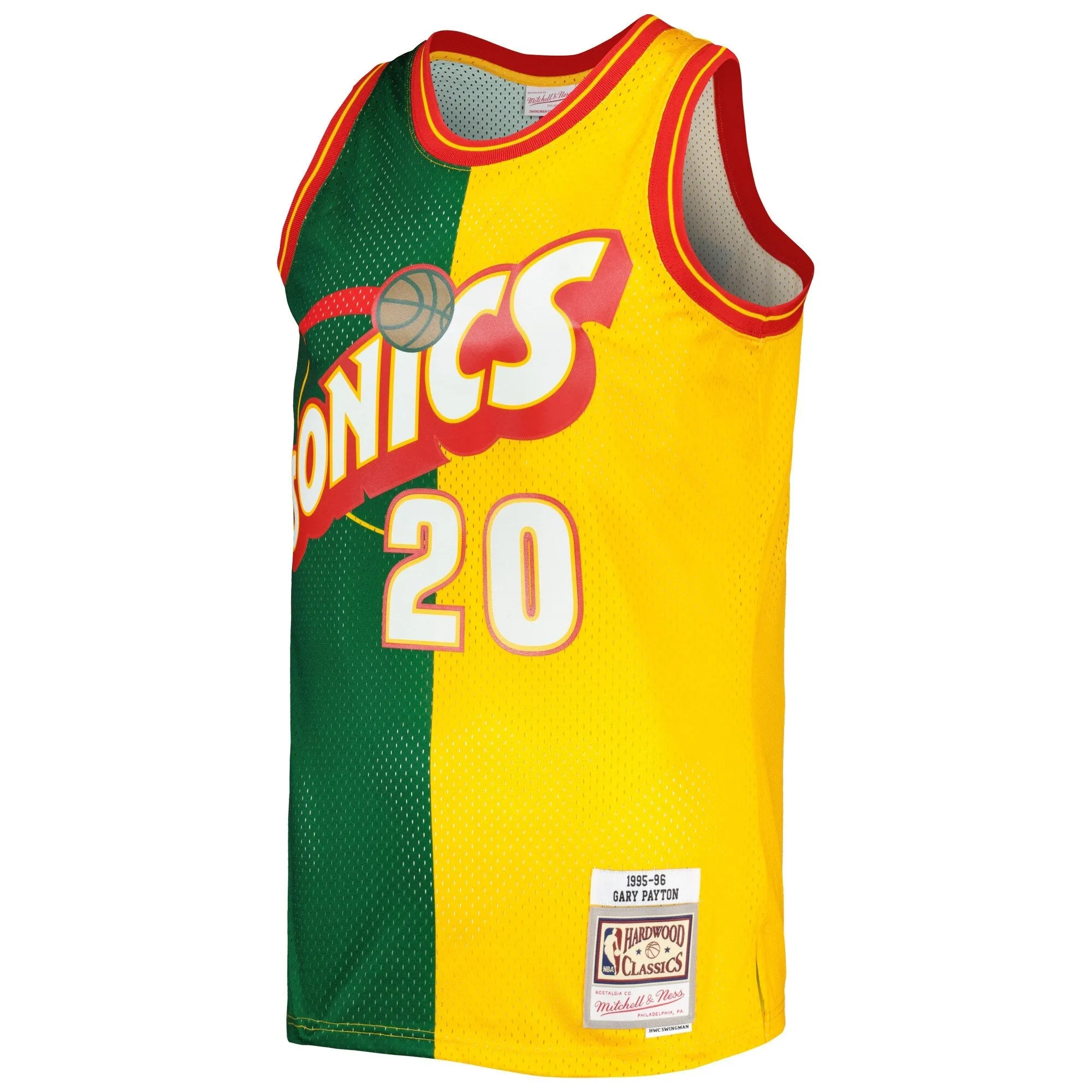 Mitchell & Ness NBA Split Swingman Jersey Seattle Supersonics 1995 Gary Payton Jerseys sold by Zulily product image thumbnail 2