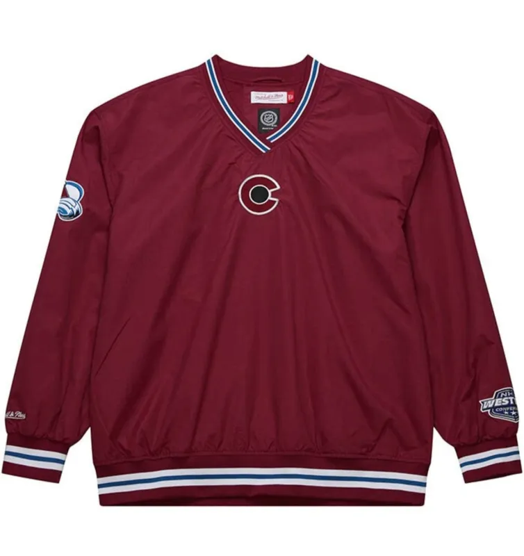 Mitchell & Ness Men's NHL Classic Nylon Pullover Current Logo Avalanche Pullovers sold by Zulily
