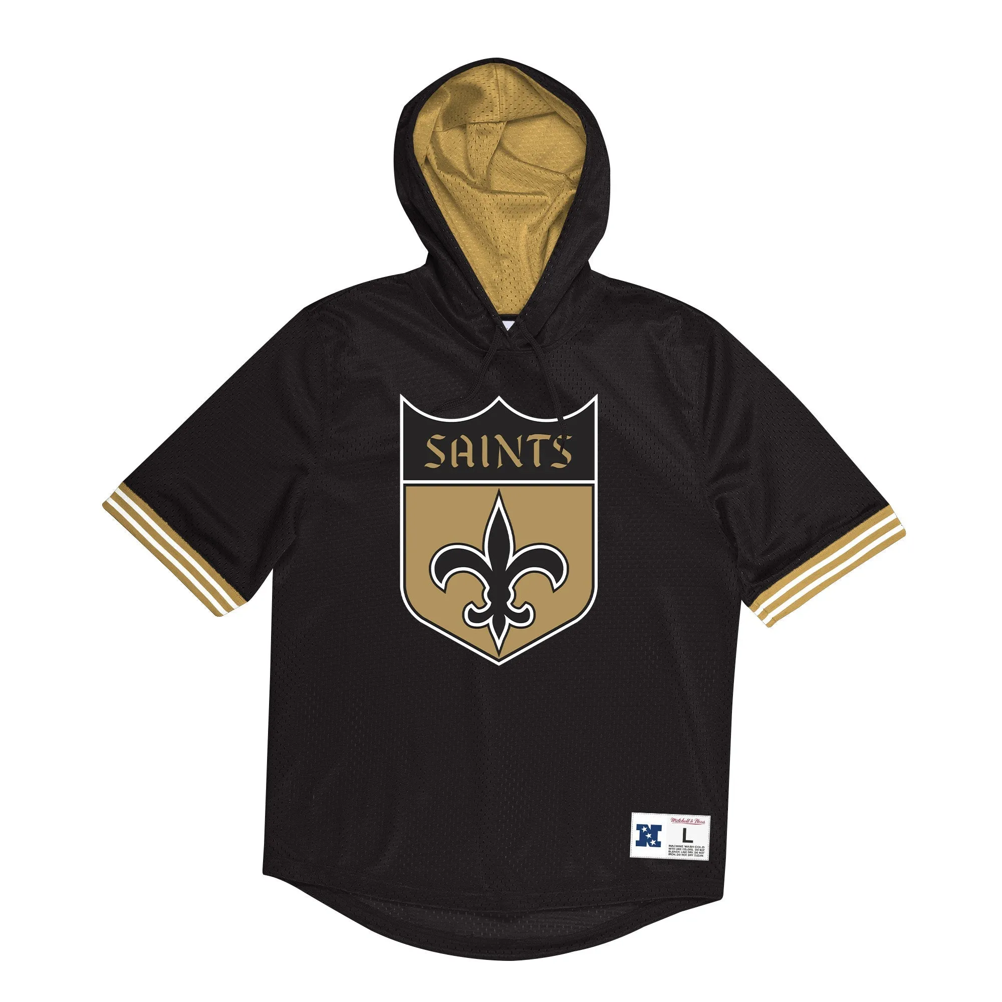 Mitchell & Ness Men's NFL Unbeaten Short Sleeve Mesh Hoody New Orleans Saints Hoodies sold by Zulily