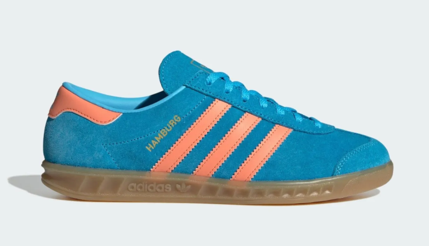 adidas Women's Hamburg 'Sky Rush Semi Coral Gold Metallic ' Sneakers sold by Zulily