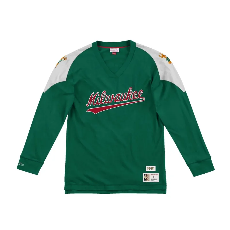 Mitchell & Ness Men's NBA Team Inspired Long Sleeve Bucks sold by Zulily