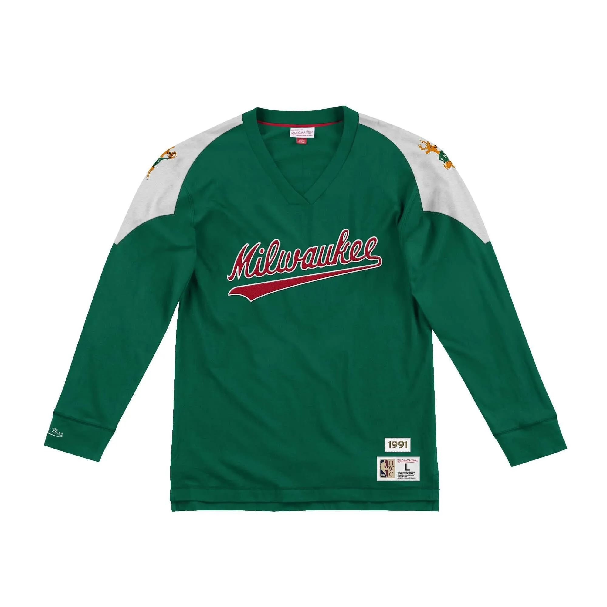 Mitchell & Ness Men's NBA Team Inspired Long Sleeve Bucks sold by Zulily