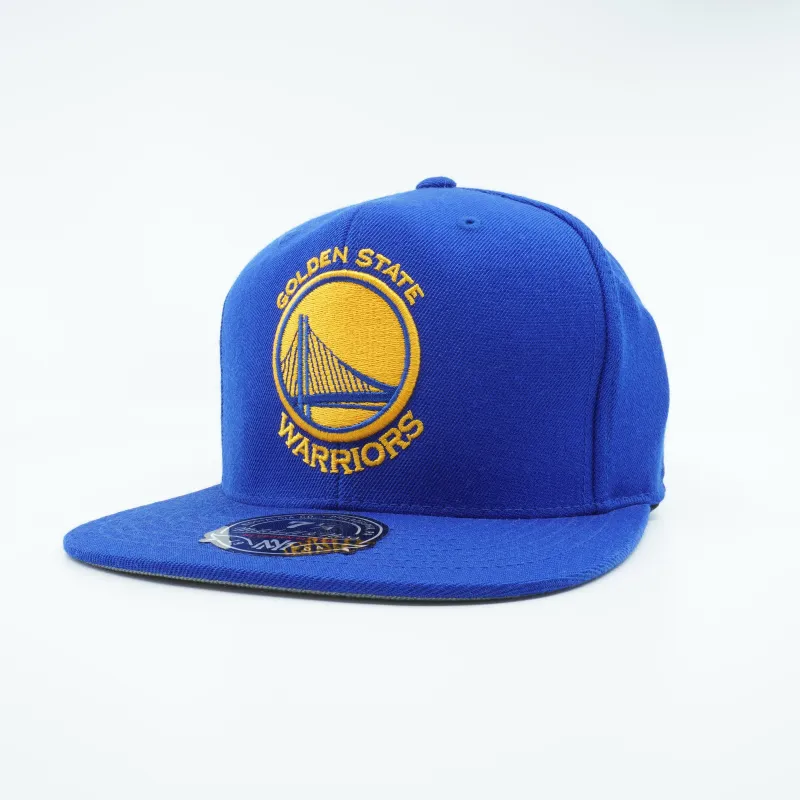 Mitchell & Ness Men's NBA Golden State Warriors Team Solid Hwc Fitted Fitted Caps made by Mitchell & Ness