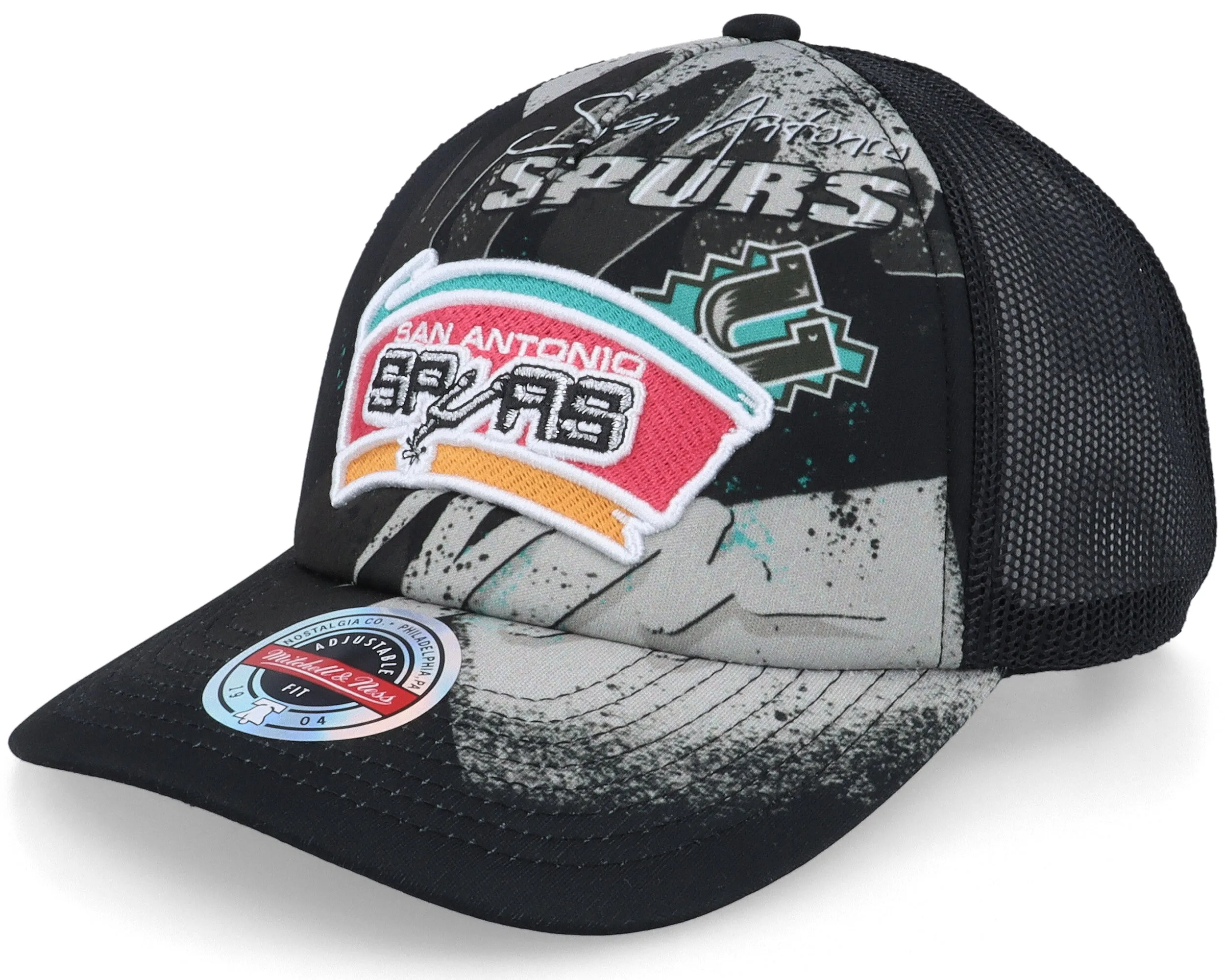 Mitchell & Ness Men's NBA San Antonio Spurs Hyper Trucker Snapback sold by Zulily