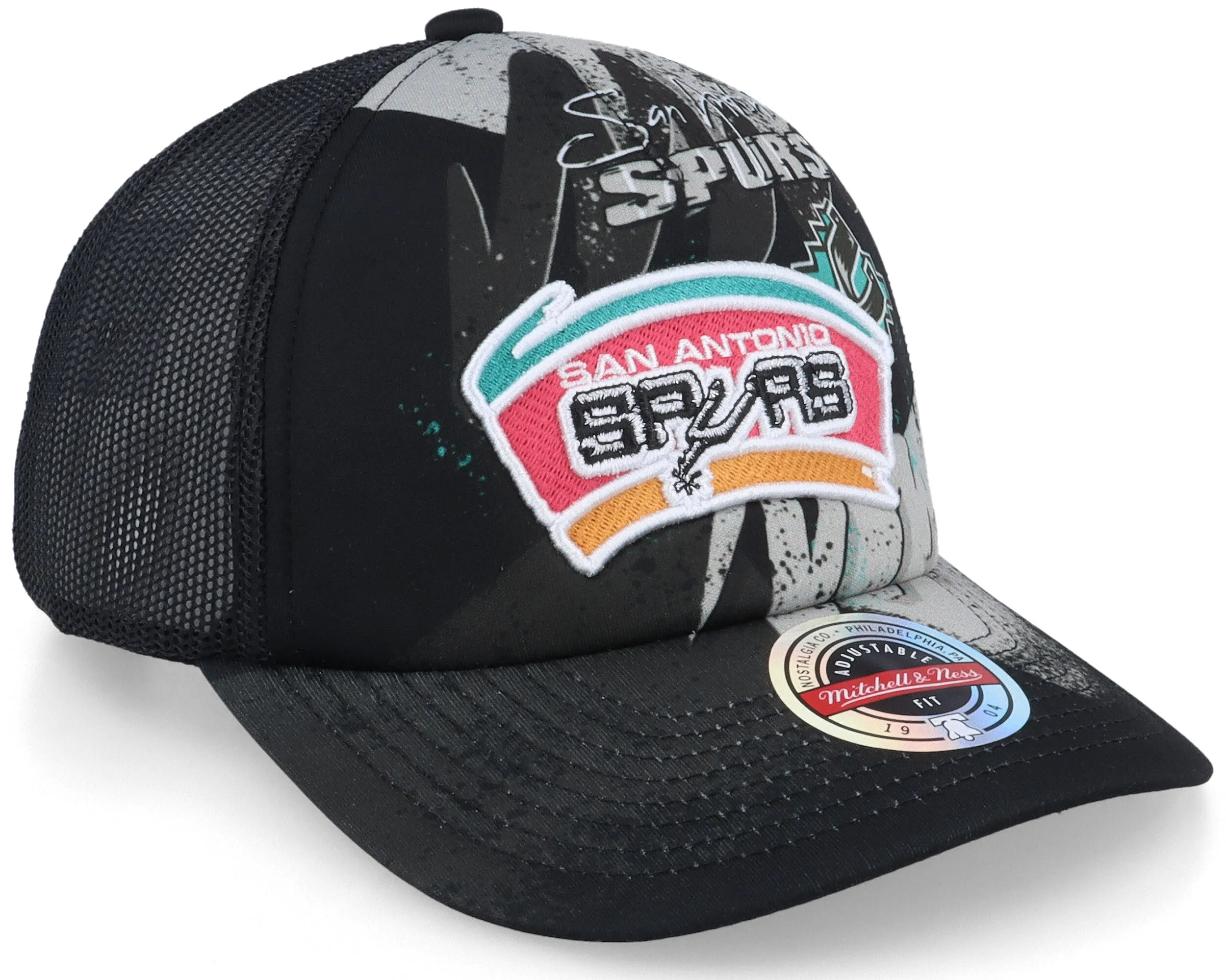 Mitchell & Ness Men's NBA San Antonio Spurs Hyper Trucker Snapback sold by Zulily product image thumbnail 2